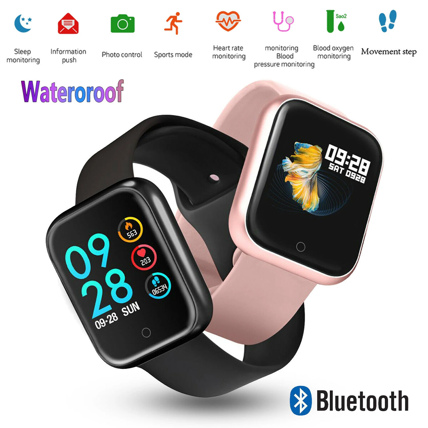 

Smartwatch Waterproof Women Men Smart Watch With Heart Rate Monitor Blood Pressure Health Sport Activity Tracker Fitness Bracele