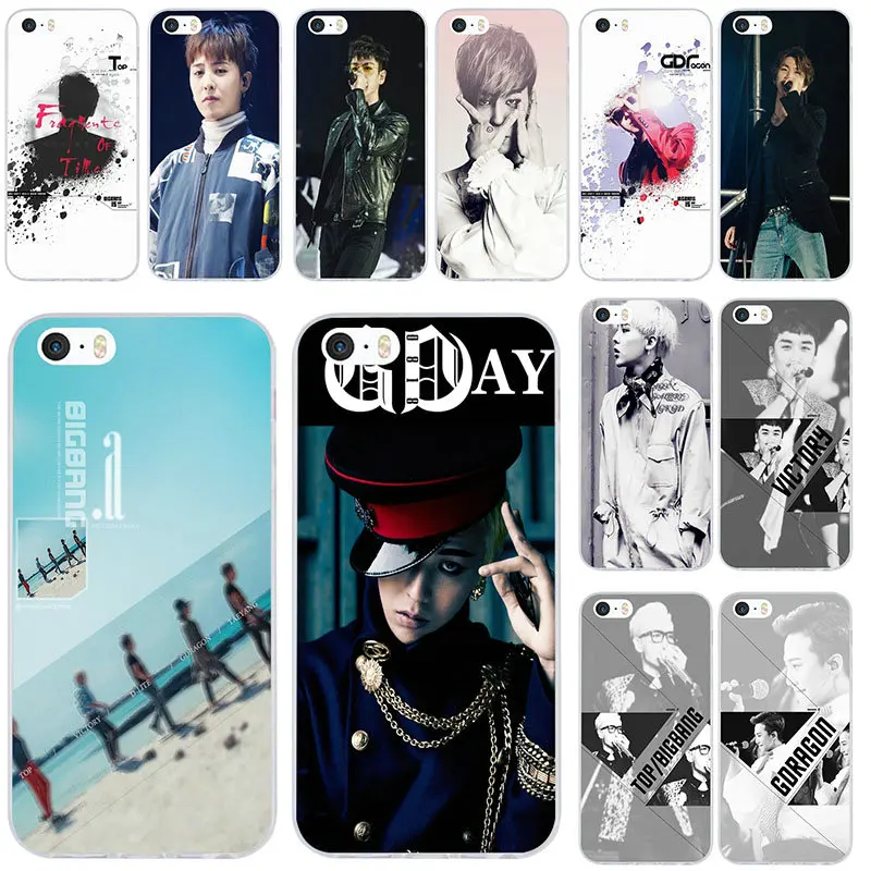 

Soft TPU Silicone Mobile Phone Cases for iPhone X XR XS Max 10 7 8 Plus 4 4S 5 5S SE 5C Shell Bags Coque Hot Big bang kpop Star