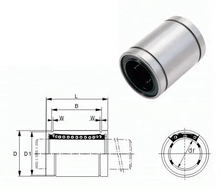 LM60 LM60UU 60 мм втулка с ЧПУ линейные Подшипники 60 х 90 х 110 мм