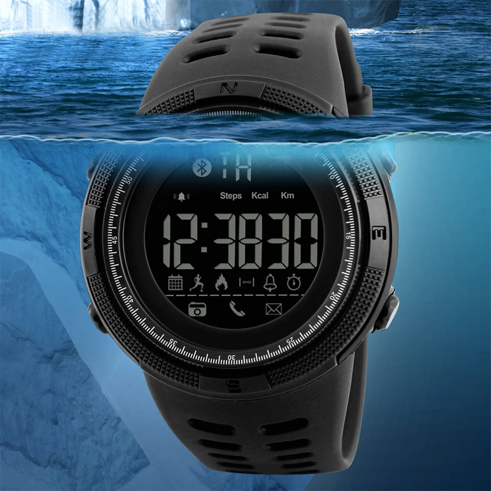 Men Smart Watch Chrono Calories Pedometer Multi-Functions Sports Watches Reminder Digital Wristwatches Relogios SKMEI 1250 Men Smart Watch Chrono Calories Pedometer Multi-Functions Sports Watches Reminder Digital Wristwatches Relogios SKMEI 1250