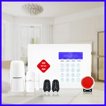 

G66B Touch keyboard RFID+CID+APP low battery notification GSM Home Alarm System