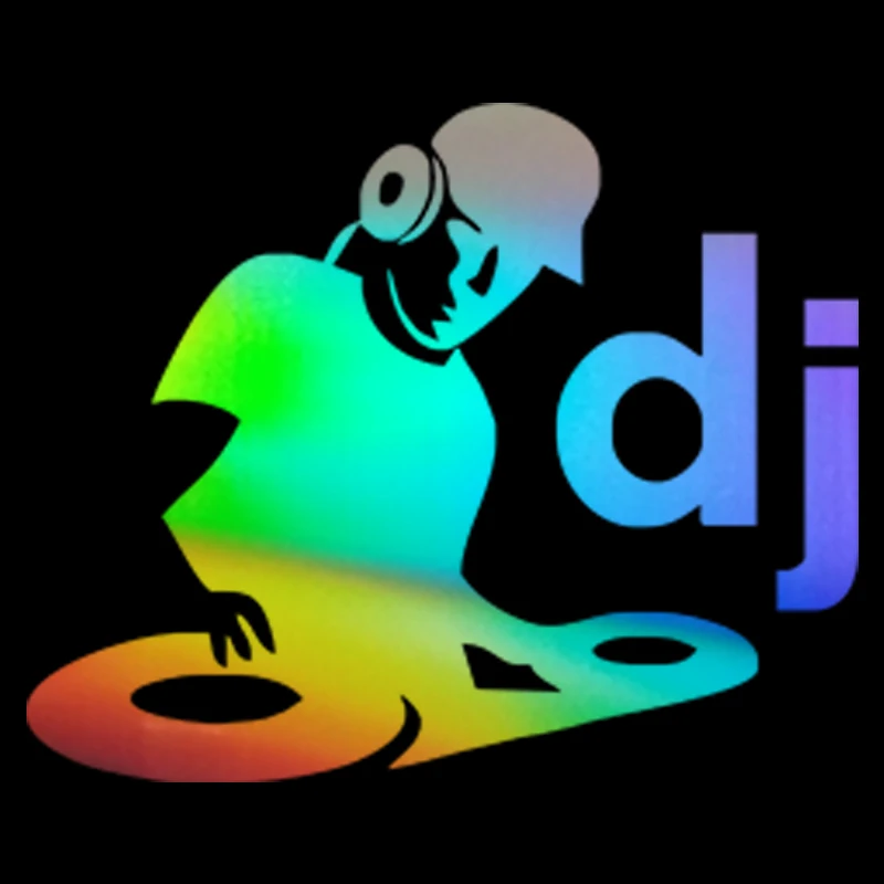 DJ музыкальная Наклейка на окно стекло дверь автомобиль ноутбук Авто Виниловая