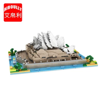 

AIBOULLY 061 World Famous Architecture Sydney Opera House 3D Model Mini Diamond Building Blocks Bricks Toy for Children
