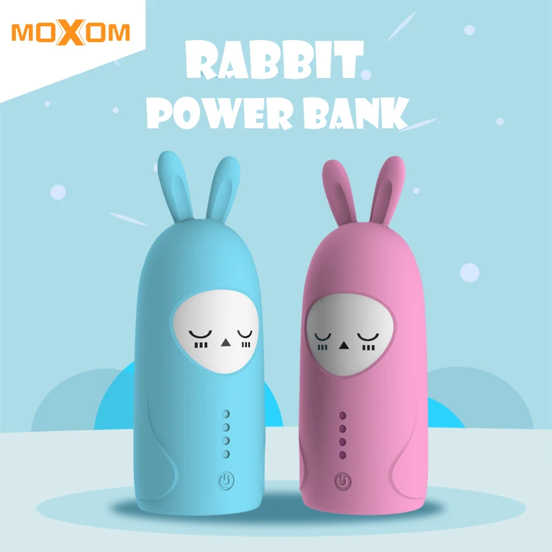 

MOXOM Portable Power Bank 10000mAh Type-C USB Charging Powerbank External Battery Portable Charger for iPhone for Samsung