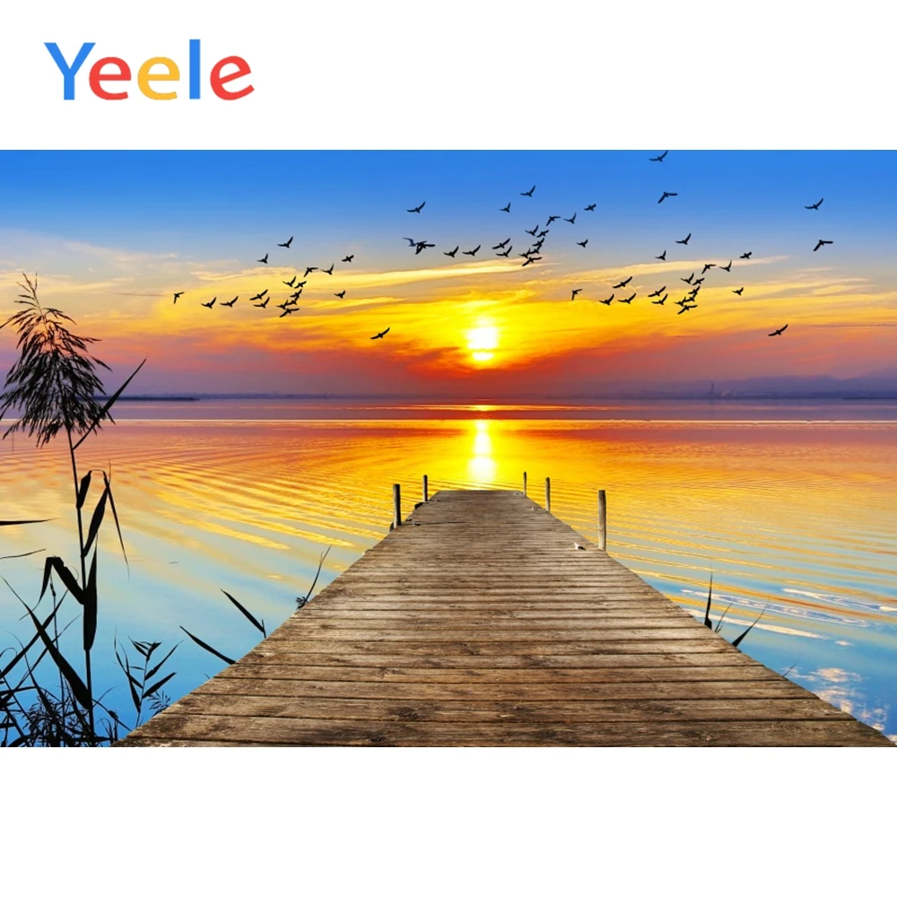

Yeele Beautiful Sunset View Poster Props Portrait Baby Background Photography Banner Kid Photographic Backdrops For Photo Studio