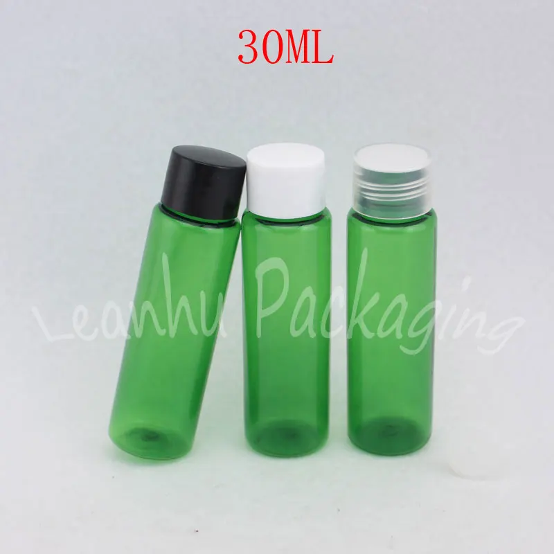 

30ML Flat Shoulder Green Plastic Bottle , 30CC Empty Cosmetic Container , Shampoo / Lotion Sub-bottling ( 100 PC/Lot )