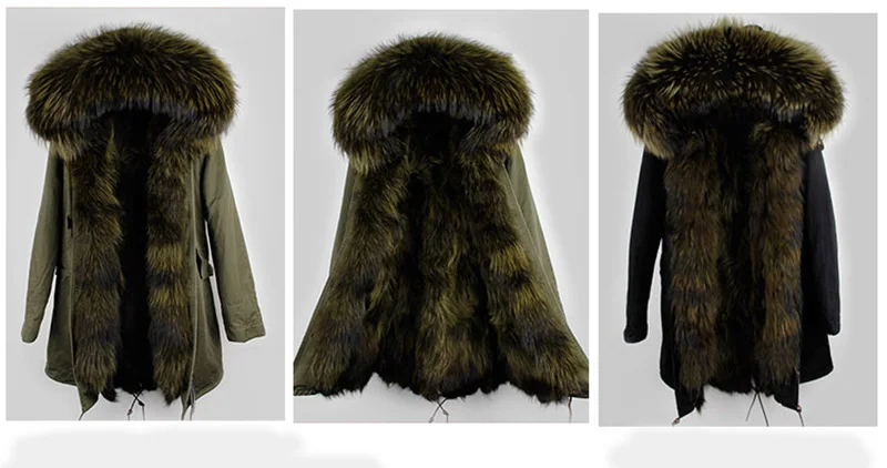 Парка Длинные парки новая зимняя куртка женская шуба воротник из натурального меха енота натуральный енот с меховой подкладкой теплая толстая верхняя одежда