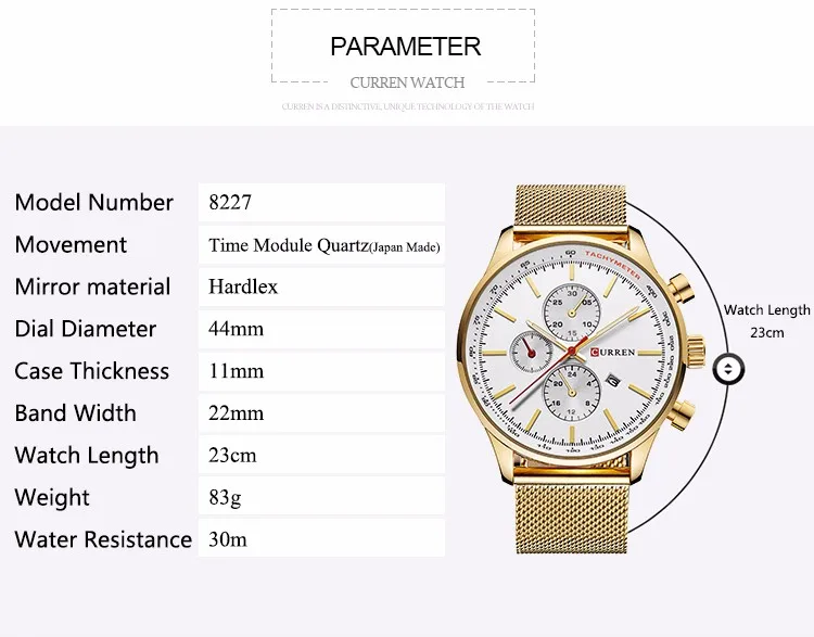 CURREN Часы мужские модные повседневные спортивные часы Relogio Masculino бизнес relojes кварцевые часы 8227
