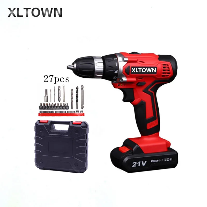 

XLTOWN new 21v electric screwdriver rechargeable lithium battery electric screwdriver cordless Multifunction drill Power tools