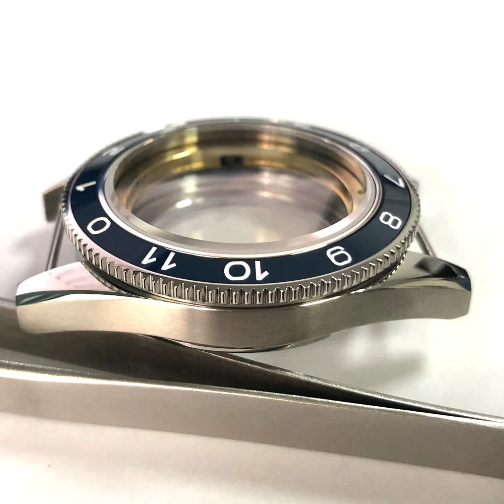 Corgeut Брендовые Часы части 41 мм корпус часов синий керамический ободок подходит Miyota 8205/8215, ETA 2836 DG 2813 наручные часы