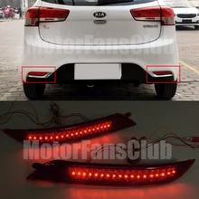 MOTORFANSCLUB Новый Красной Линзой Отражатель СВЕТОДИОДНЫЕ Задние Бампера Свет Лампы Для KIA K2 Hatchback 2011-2014