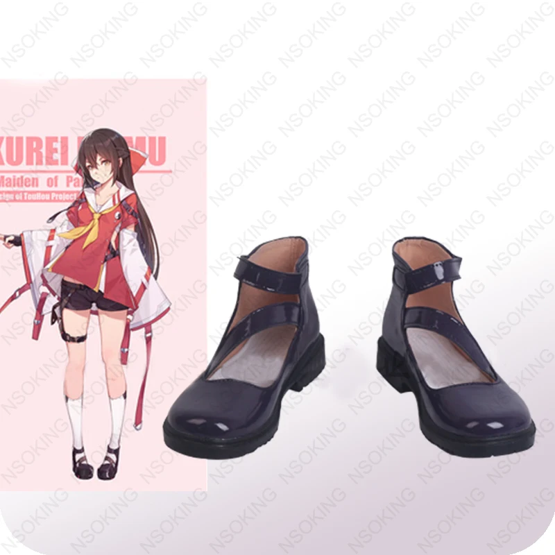 

New Game TouHou Project Hakurei Reimu Cosplay Anime boots Shoes Custom-made