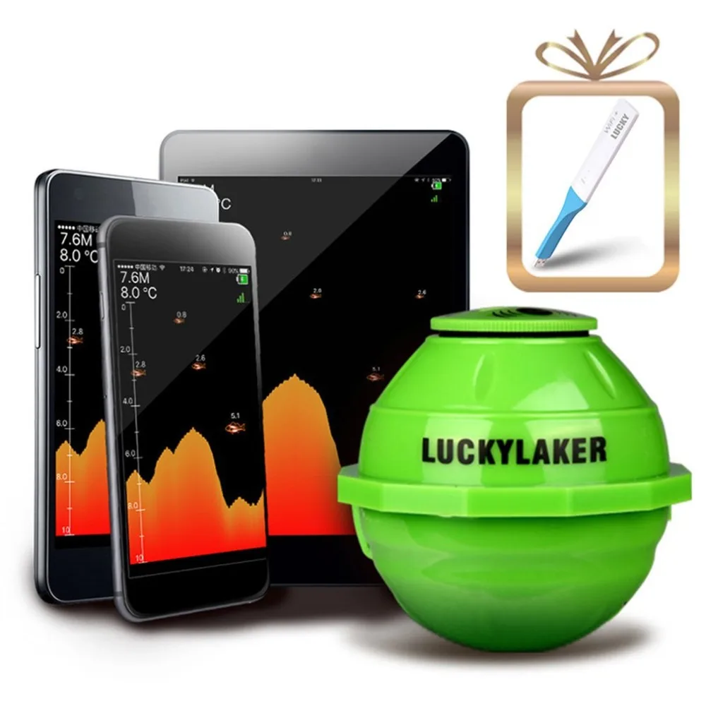 

Fish Finder Sonar Wireless WIFI 50M/130ft Sea Fish Detect Finder fishing sonar Android IOS LUCKY FF916