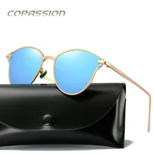 2017 Quentes óculos polarizados óculos de sol das mulheres designer de marca de metal cat eye óculos de sol Óculos de motorista uv400 Óculos de sol oculos de sol feminino
