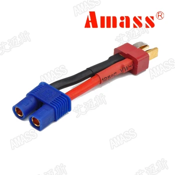 

Amass RC Model Conversion Cable T-plug Male To EC3 Female Adapter Line T-plug-EC3 Battery Conversion Cable