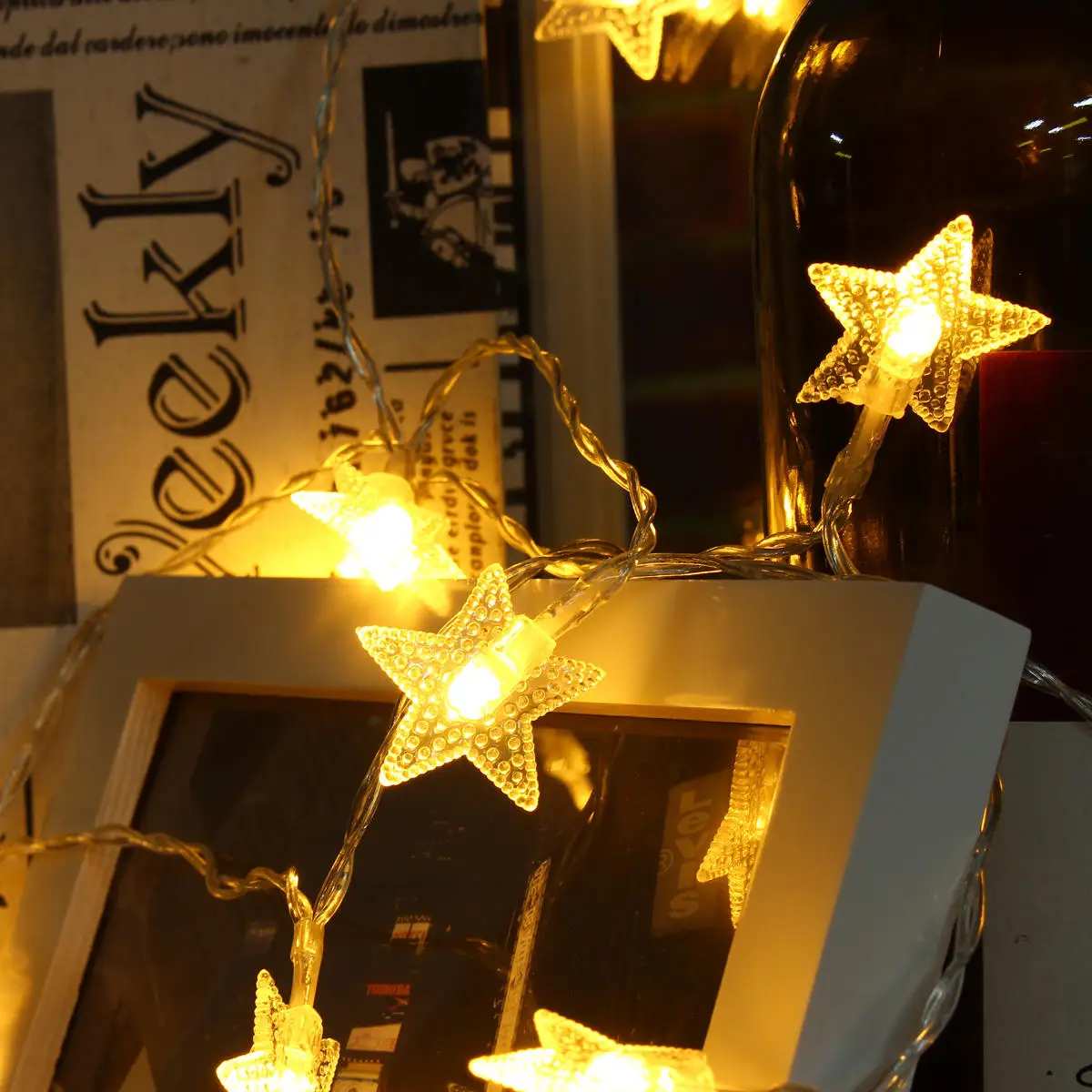 

5M 40LEDs Plug-In Colorful Warm White Pure White Star Fairy String Light for Christmas Party AC110V-220V