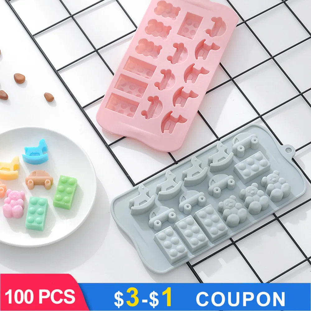 

LoveLy Car Chocolate Silicone Molds Birthday Cake Decorating Tools Fondant Moulds DIY Candy Molds Kitchen Accessories For Baking