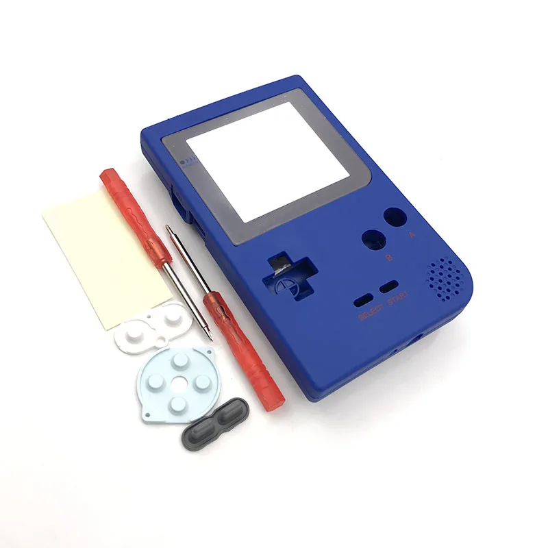 Черный синий мягкий поверхностный корпус оболочка подходит для GameboyGB Карманный GBP Ретро игровая консоль с пластиковые экранные линзы мальчик консоль