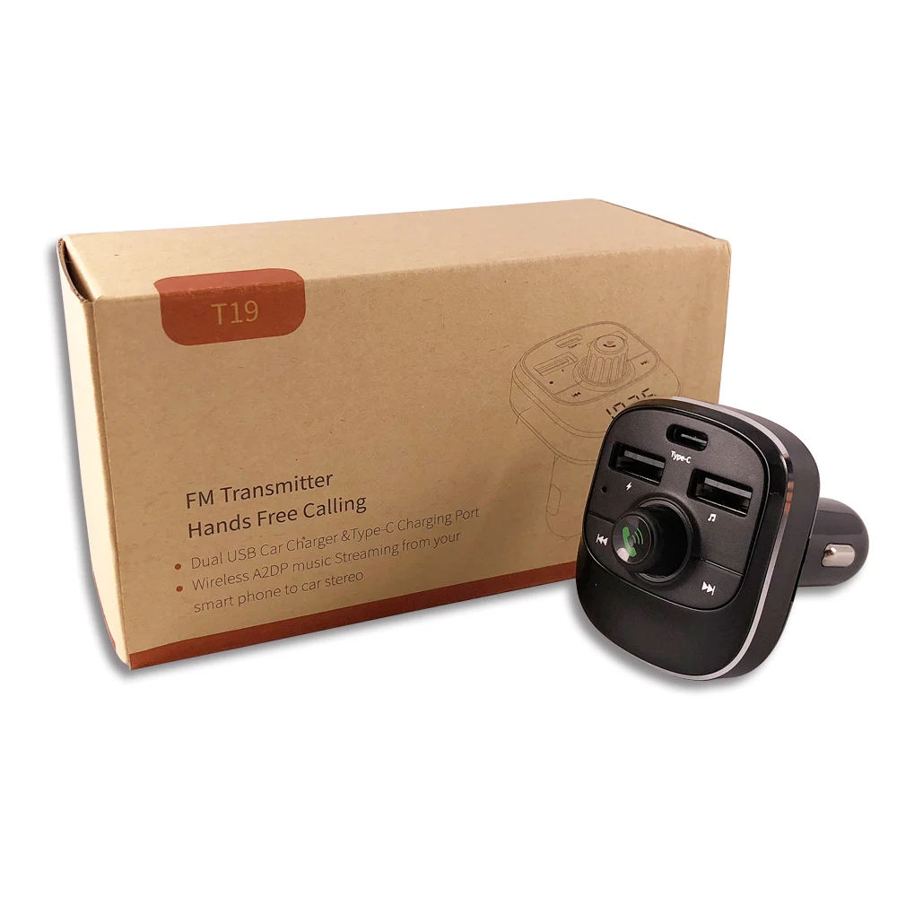 Wireless Bluetooth Fm Transmitter Aux Modulator Mp3 Player Car Kit Handsfree With Voltage Display TF Music Playing USB Charger
