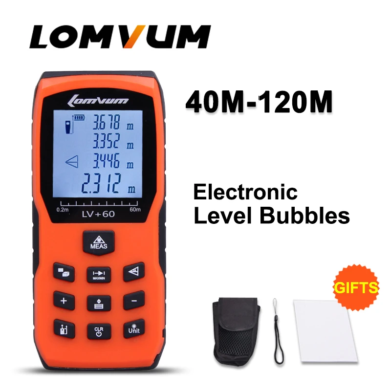Лазерный дальномер LOMVUM цифровой Ручной лазерный 60 м 80 100 м|Лазерные дальномеры| |