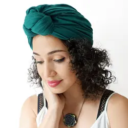 2019 Новый Модный Эластичный головной платок однотонные шляпы хлопчатобумажная накидка Африка хиджаб Кепка исламский мусульманский