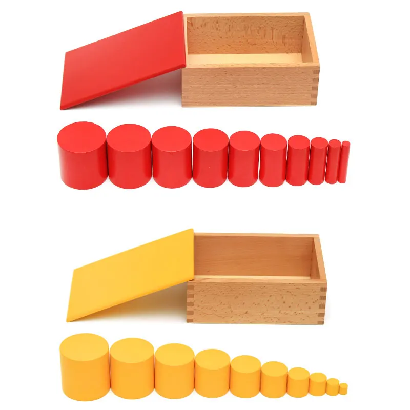  Baby Montessori Educational Wooden Toys Cylinder Set Educational Early Learning Toys for Kids Jugue