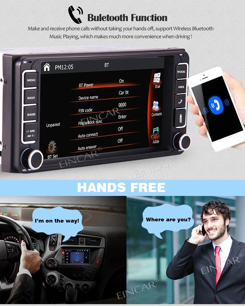 Sale Radio Autoradio Bluetooth Head Unit no DVD 2 din GPS Navigation USB/SD/Subwoofer Rear Cam-in Car Deck Video Audio Entertainment 3