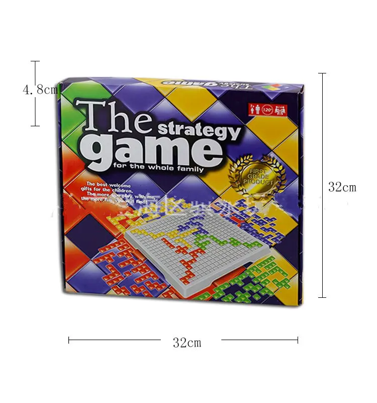 Обучающие игрушки, игра-головоломка, настольная игра Blokus, 484 квадратов, легко играть для детей, русская коробка, серия игр для помещений - Цвет: Темно-синий