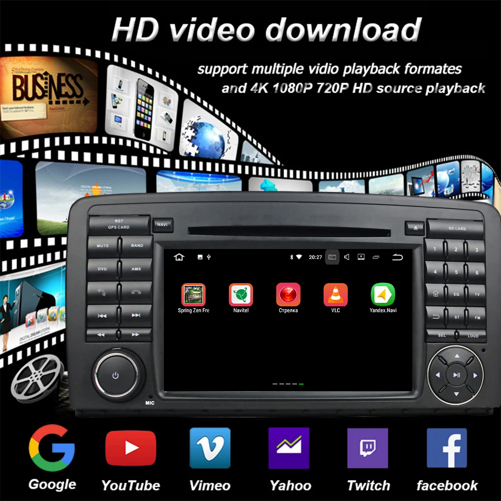Flash Deal 2 Din Android Car Radio GPS for Benz R-Class R-Class W251 280 300 320 350 500 DVD TV Auto Stereo Bluetooth Multimedia Player 1