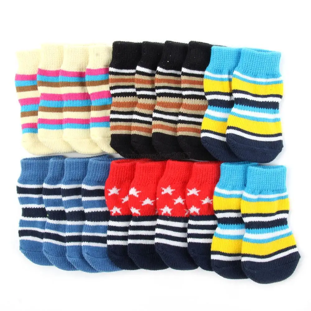 

2018 Hot Hot Dog Pet Non-Slip Socks S M L XL Multi-Colors -Puppy Shoe Doggie Clothing H1