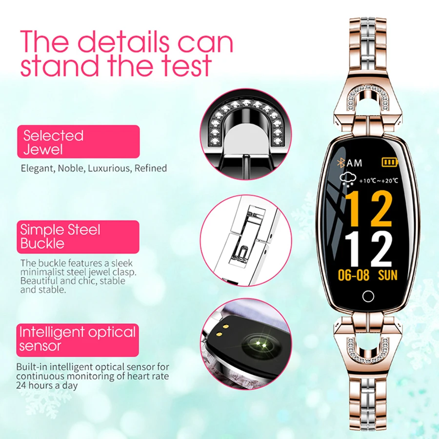  SCOMAS Newest Fashion Women Smart Watch Heart Rate Monitor Bluetooth 4.0 Fitness Smartwatch Reloj I - 32950814810