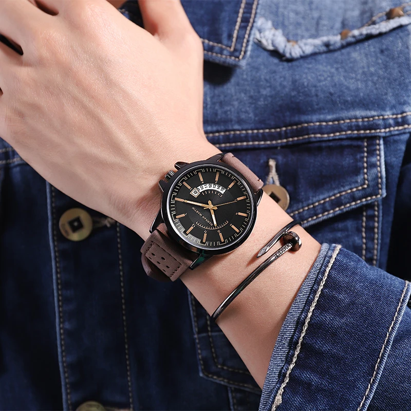 Fashion Women Watches Men s Sport Watches Men Quartz Analog Date Clock Man Leather Military Waterproof 4