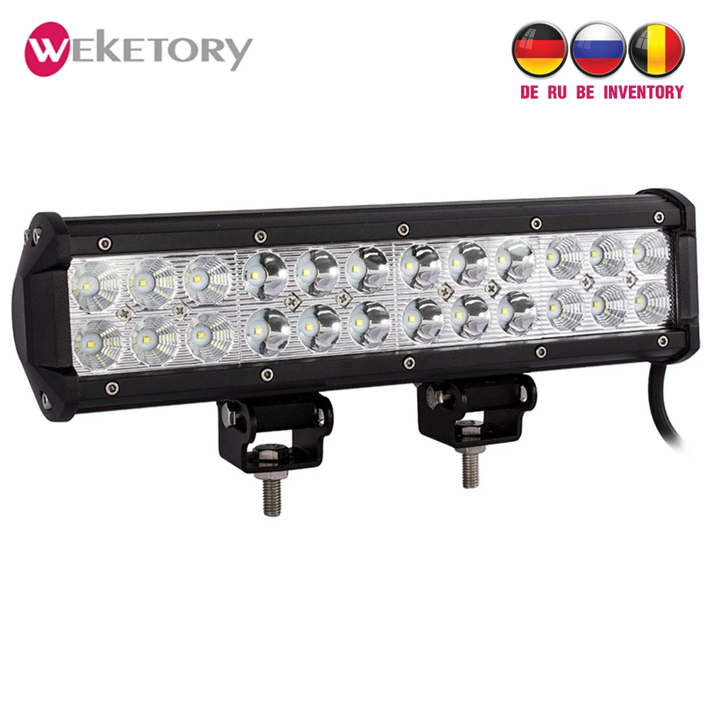 Buy weketory 12" inch 72W LED Work Light Bar for