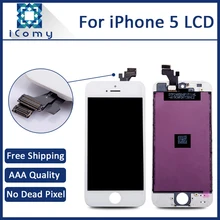 Hotsale AAA LCD Digitizer For iPhone 5 Display Assembly, Tianma LCD Screen For iPhone 5G, DHL Free Shipping