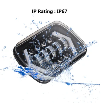 

12V 5x7 Inch Square LED Front Headlight Rectangular High Low Beam Black for Jeep Wrangler Headlight Replacement Parts