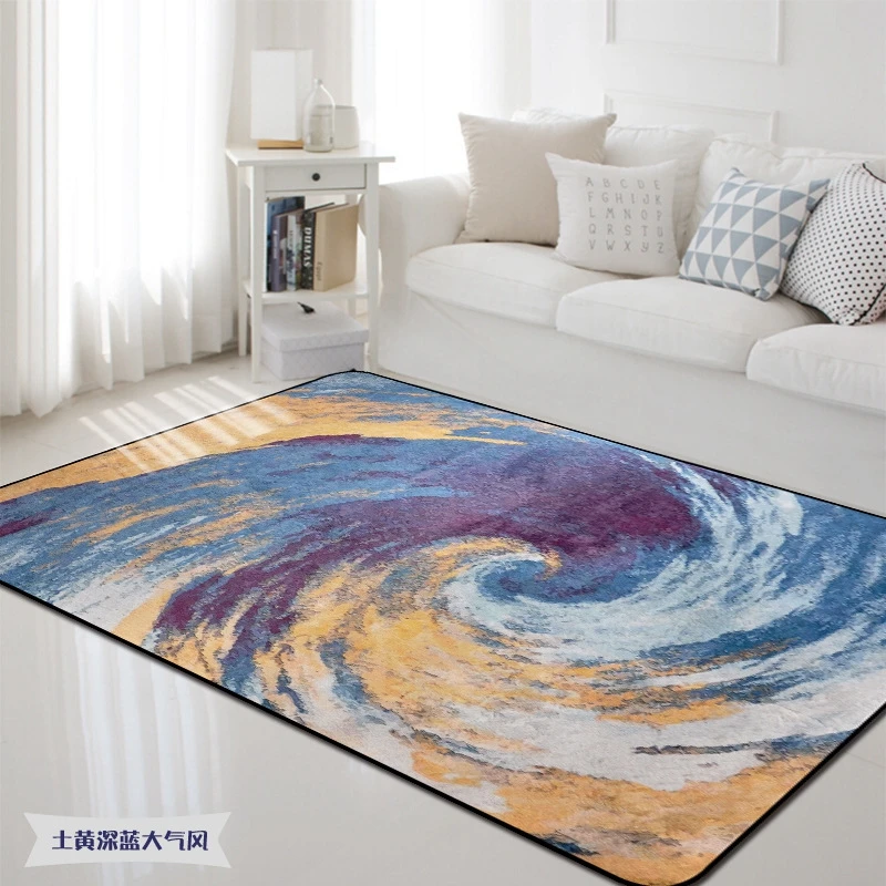 Абстрактный оранжевый желтый Небесный ветер коврики большие ковры для гостиной спальни коврики чайный столик домашний декор прямоугольный пол ковер