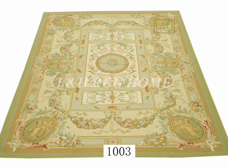 Darmowa wysyłka 9'x12' dywaniki Aubusson wełniane dywany czerwony