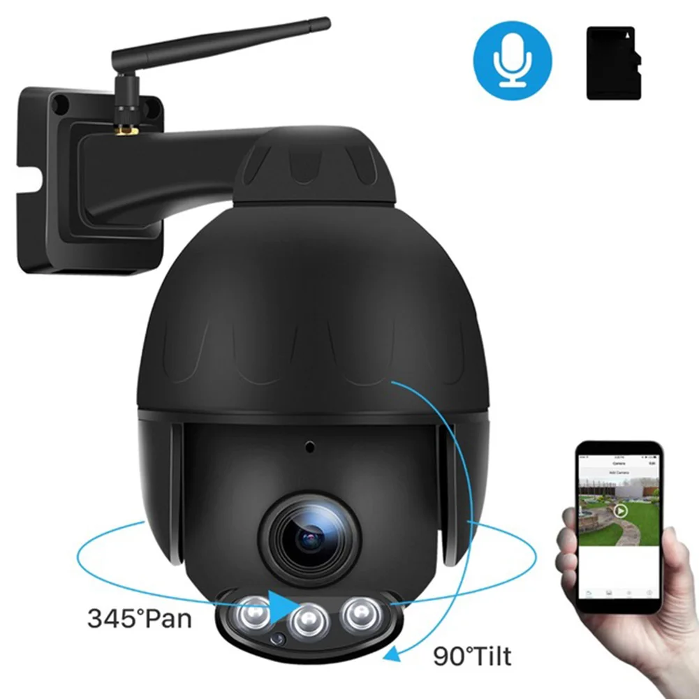 

IP Camera 2MP 1080P 5X Optical Zoom Wifi PTZ Waterproof Motion Detection Night Vision for Home LCC77