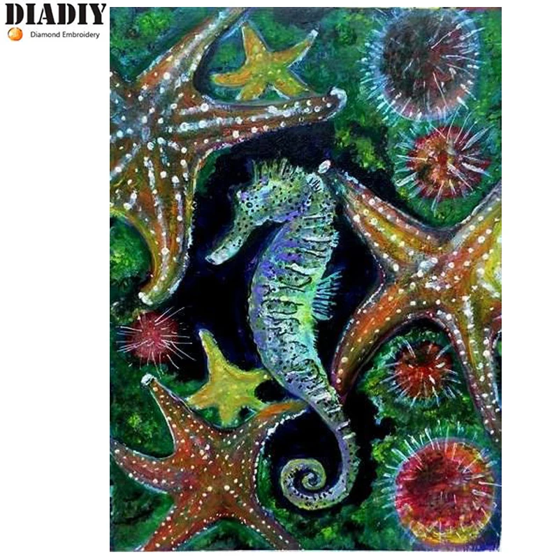

Full Square&round drill 5D DIY Diamond embroidery Seahorse Diamond Painting Cross Stitch Rhinestone Mosaic decor gift