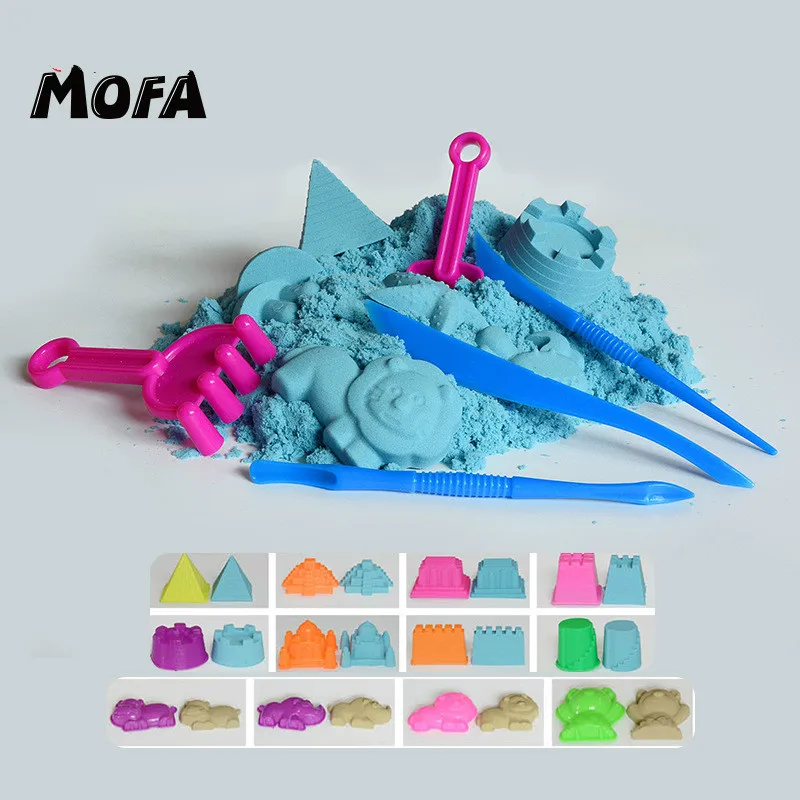 

2.5kg playdough space sand with molds, magic sands table hand-made color clay plasticine with mould set play doh play-doh