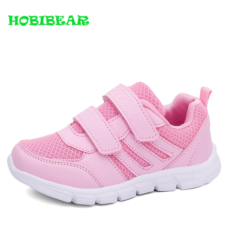 

HOBIBEAR Kids Running Shoes Boys Pink Black Footwear Children Breathable Jogging Girls Shoes Wearable Children Unisex Trainers
