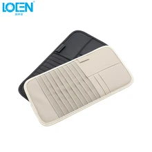 Автомобильный солнцезащитный козырек из искусственной кожи, CD очки, карты, сумка для хранения ручек, держатель, органайзер, аксессуары для автомобиля, универсальный, для всех автомобилей