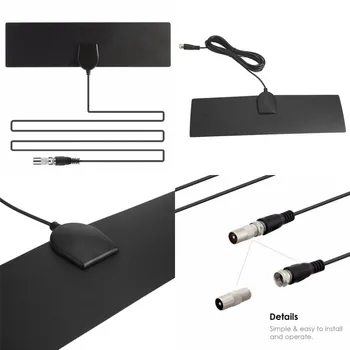 

3m 5DBI HD Digital TV Antenna DVB-T/DVB-T2 HDTV Television Antenne With Coaxial Cable Support 1080p HD Mode