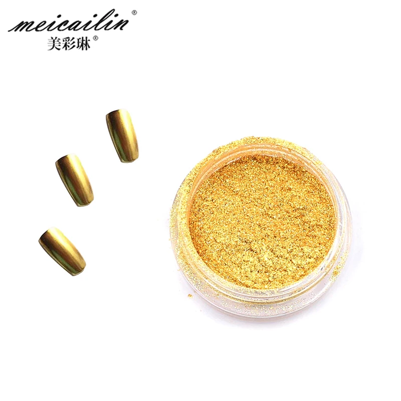 Top Sale 1g Gold Sliver Nail Glitter Powder Shinning Mirror Nails Glitter Powder Dust Nails Art DIY Chrome Pigment Nail Glitters