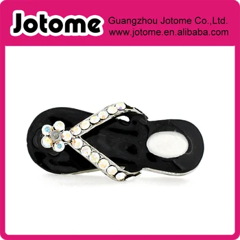 

Black Flower Flip-Flop Lapel Pin And Pendant 1.125 x 2.5 inches