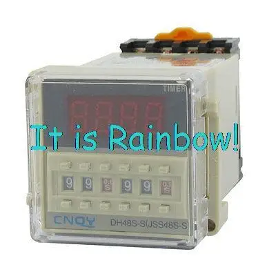 

Free Shipping AC 48V SPST 8P 0.1S-99H Timer Delay DIN Rail Time Relay DH48S-S w Socket