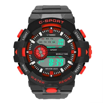 

2019 Outdoor Luxury Men Watch Analog Digital Army Military Sport LED Waterproof Wrist Watch New Males Electronics Clock Relogio