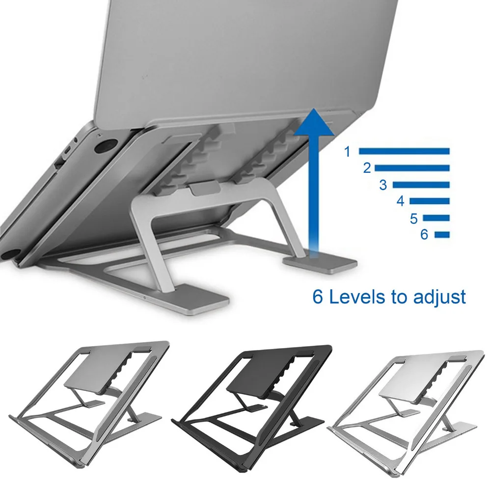 

Besegad Portable Foldable Adjustable Laptop Stand Aluminum Tablet Support Stand Bracket Holder for Home Office Library Campus