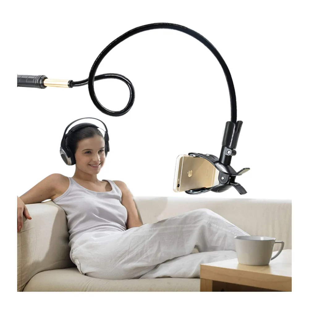 Wearson Gooseneck Lazy Phone Holder For iPhone Smartphone Hands Free Stable Cellphone Clamp Mount Stand Durable Strong Aluminum Flexible Long Arm WS- (2)