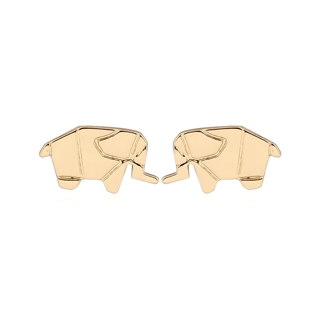 Hfarich 2017 Origami elephant for women Cute Animal stud ...